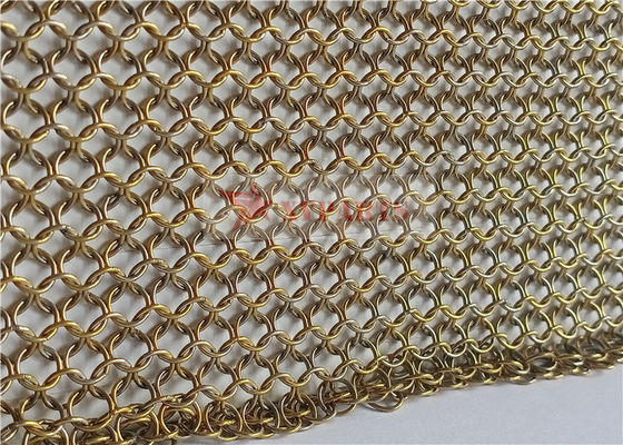 Gelast type 7 mm ring mesh gordijn roestvrij staal voor beveiligingsschermen