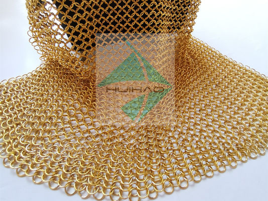 Gegalvaniseerd Gouden Kleurenketen Postmetaal Ring Mesh Is For Decorating Ceiling LampTreatments