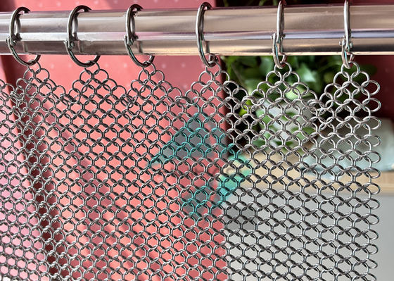 1.2x10mm roestvrij staal metalen ringnet draperies voor decoratie