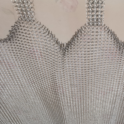 Kamine schermen metalen ring mesh met antieke gekleurde afwerking