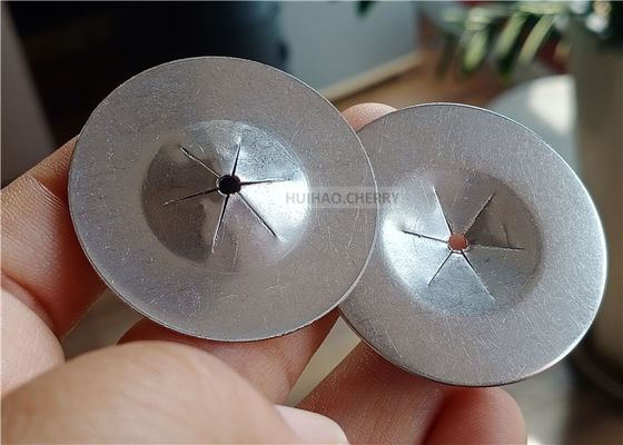 1-1/2" 38mm Ronde vlakke zelfvergrendelende wasmachines roestvrij staal 304 om 12 gauge thermische isolatiepinnen vast te maken