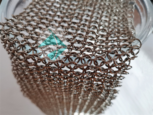 3.8mm tot 30mm het Type van Metaalring mesh pvd finished chainmail weave voor Gordijn