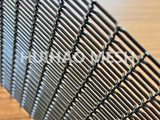 Zwarte van Mesh Metal Woven Wire Spray van het voorgevelroestvrije staal de Architecturale voor Decoratieve Omheining