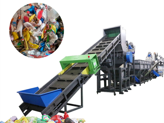 HDPE van de het Recyclingslijn van 2000kg/H 280kw Plastic Flessenspoelen Recyclingslijn