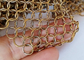 0.8x7mm Roestvrij staalmetaal Ring Mesh Curtains Gold Color Used voor Ruimteverdeler