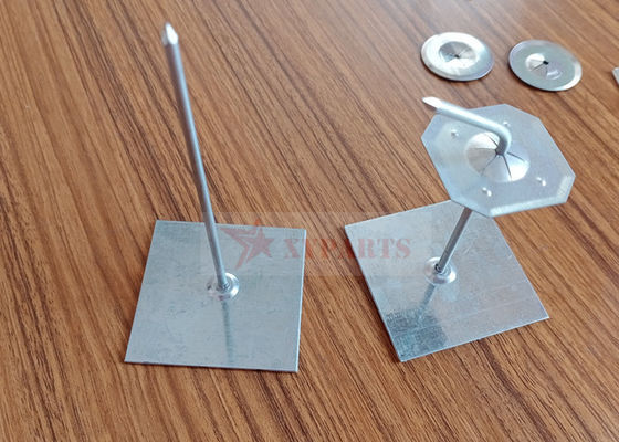 4-1/2" Kleefstofbasis Isolatie Pins gegalvaniseerd staal voor het bevestigen van duct wrap of isolatie board