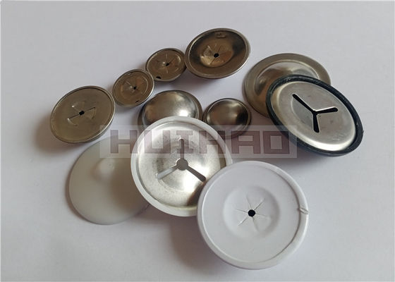 12 Gauge Aluminium Koepelkap 1-1/2" Met Roestvrijstalen Zelfborgende Ring Ingevoegd