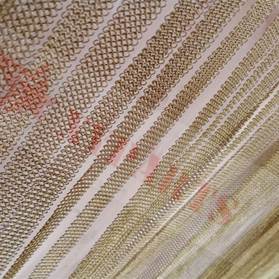 Plafond opgehangen decoratief metalen gaas gordijn In Weld Ring