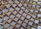 7 mm roestvrij staal ring mesh gordijn messing kleur voor architectuur