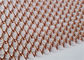 De Draad Mesh Coil Drapery Copper Color van de aluminiumlegering als Ruimteverdelergordijnen dat wordt gebruikt