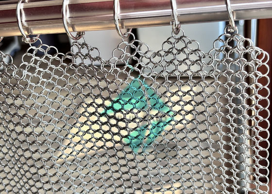 1.2x10mm roestvrij staal metalen ringnet draperies voor decoratie