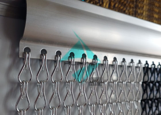Doppelhoek decoratief aluminium keten schakel gordijn voor douchegordijn