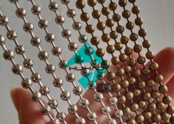 Metal Mesh Drapery Ball Bead Keten Gordijn Voor Ruimte Divider