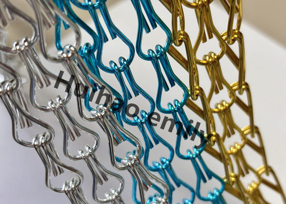 12x24 mm Aluminium metalen gaasketen gordijn met geanodiseerde behandeling