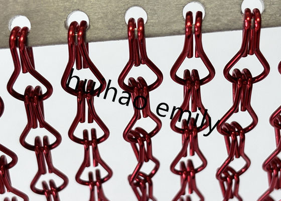 Gepersonaliseerde decoratieve keten link vlieg scherm gordijn aluminium