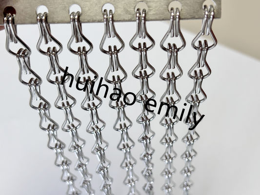 Gepersonaliseerde decoratieve keten link vlieg scherm gordijn aluminium