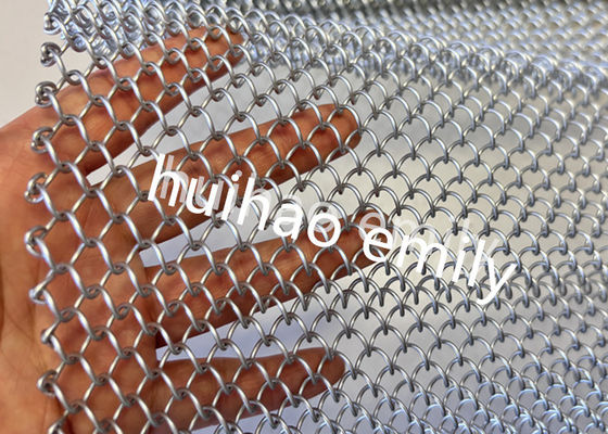 8x8mm opening Aluminium metalen spoel mesh als ruimteverdelingsgordijn