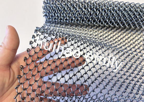 8x8mm opening Aluminium metalen spoel mesh als ruimteverdelingsgordijn