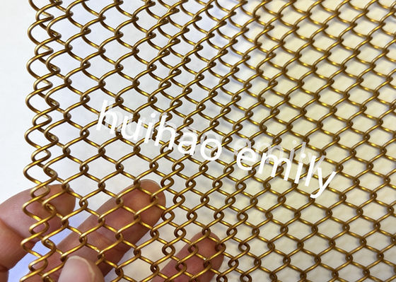 8x8mm opening Aluminium metalen spoel mesh als ruimteverdelingsgordijn