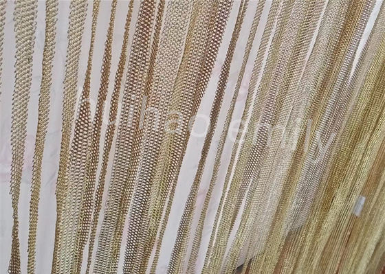 Roestvrij staal 7 mm Ring Mesh Chain Mail Curtain Met Fring