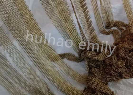 Roestvrij staal 7 mm Ring Mesh Chain Mail Curtain Met Fring