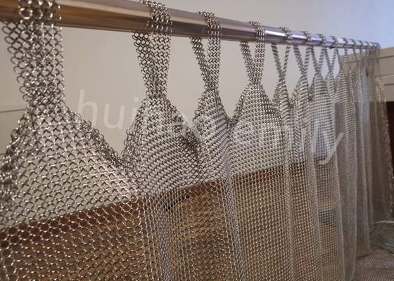 Tab Top Type 7mm Metal Ring Mesh Gordijn roestvrij staal 316L
