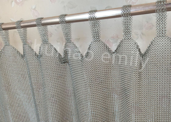 Tab Top Type 7mm Metal Ring Mesh Gordijn roestvrij staal 316L