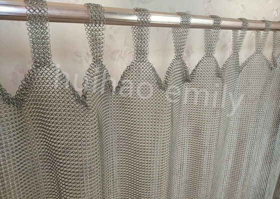 Tab Top Type 7mm Metal Ring Mesh Gordijn roestvrij staal 316L