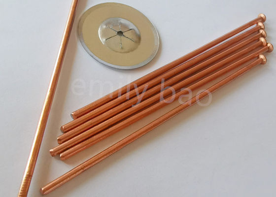 CD Weld Stud-3mm koper geplatte isolatieweldpinnen met plat eind