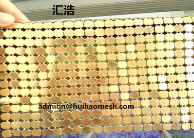 4 mm goudkleurig aluminium doek metalen gaas voor hotelversiering