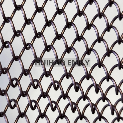 0.8mmx8mm Aluminium legering metalen spoel draperies Flexibel metalen gaas gordijn