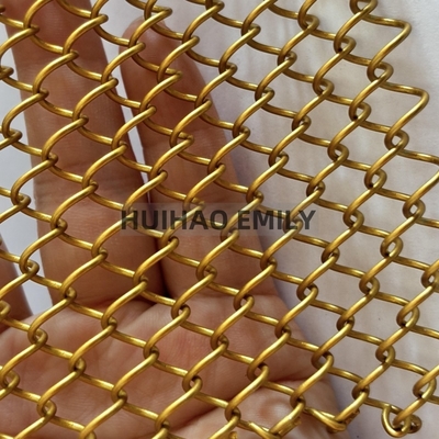 0.8mmx8mm Aluminium legering metalen spoel draperies Flexibel metalen gaas gordijn
