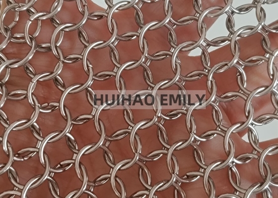 Decoratieve Ring Mesh Gordijn Drapery, Custom Color Metal Mesh Gordijn