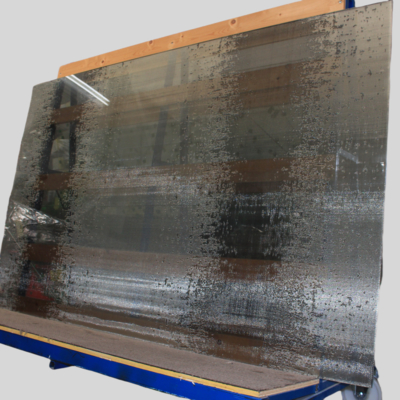 Gekleurd gelaagd glas met draadgaas voor gebouwgevels