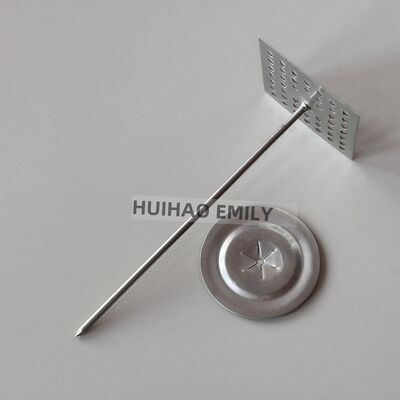 50 mm geperforeerde basis Rock Wool Fixing Isolatie Pins Met koepel kap Wasser