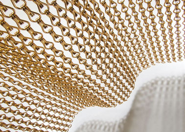 2 mm Hook Link Type Metal Mesh Drapery Window Door Fly Curtain