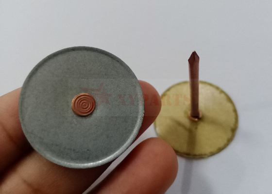 Koppen kop isolatie Gelaste pinnen met een ronde basis van 30 mm voor HVAC-kanaal isolatie