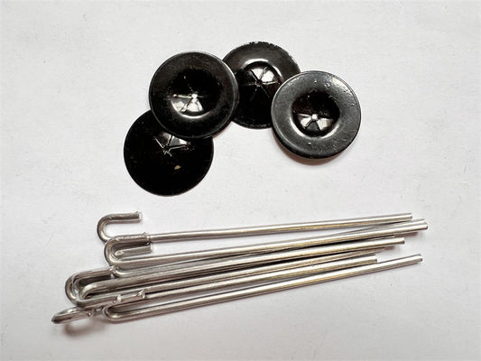 Aluminium dat 38mm de Las Mesh Fasteners For Pigeon Proofing Phosphating van het Haakzonnepaneel