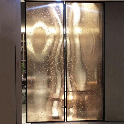 Van de Draadmesh art laminated glass van het bronskoper het de douchescherm