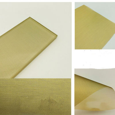 Goud metallic gaas gelaagd glas partitie
