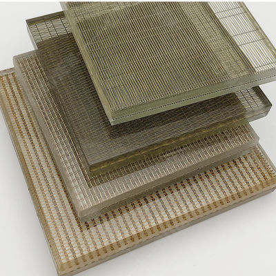 Decoratie Art Fabric Laminated Glass With Mesh Interlayer