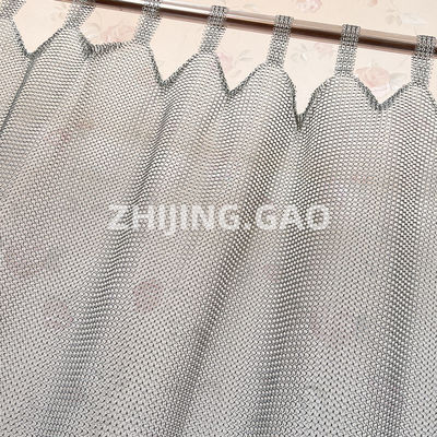 Ringgrootte 7mm zilveren kleur Tab Top Ring Mesh Gordijn
