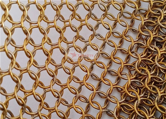 0.8x7mm roestvrij staal ring mesh voor nacht sluiting van het winkelcentrum