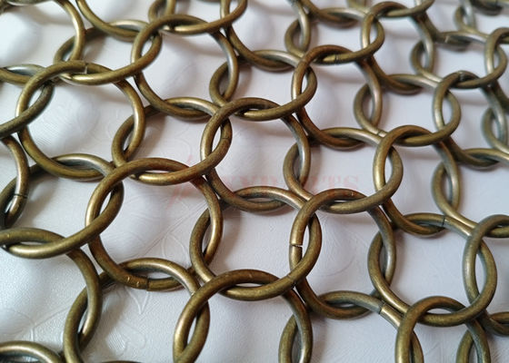 Bronzen metalen ringgaas 1,5x15 mm als scheidingswanden voor winkelcentrum