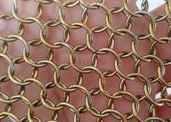 Galvaniseren 0,8 mm x 7 mm metalen ringgaas voor ruimteverdelergordijn