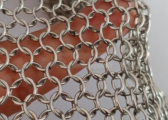 Gelast type roestvrij staal kettingmetalen gaas gordijn 0,8 mm x 7 mm voor kamerverdeler