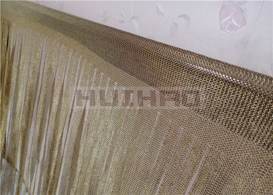 0.53x3.81mm roestvrij staal metalen ring mesh messing kleur voor touw gordijnen