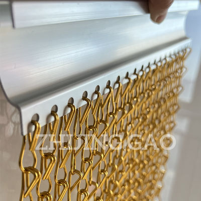 Afscheidingswand van de lobby Aluminium keten gordijn kleuren behandeling