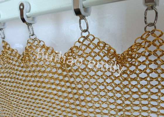 Brandpreventie metalen ring mesh gordijn voor restaurant scheidingswand