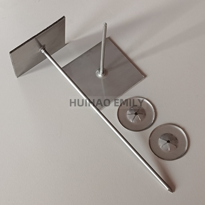 2.7mm Glavanized Steel Self Adhesive Isolatie Stick Pins Fixing Rock Wool Layer